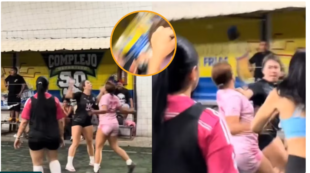 Partido de fútbol femenino en cancha sintética terminó en manotazos, patadas y mechoneadas: hasta la que grababa la trifulca se metió
